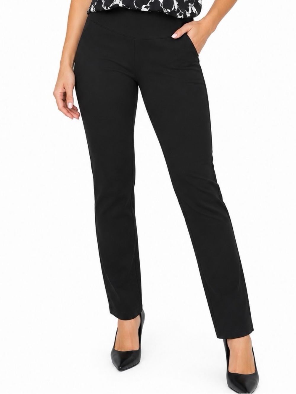 White House Black Market Black Pull-On Pants